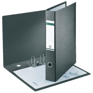 Picture 1 of Ordner Leitz 1072 180° zonder sleuven en randbeschermers 77mm karton A3 recht zwart
