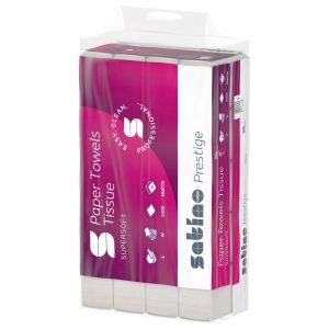 Picture 1 of Handdoekjes Satino 32cm x20.6cm 276600 W-vouw 2 lagen wit