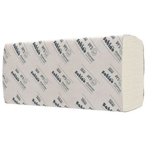 Picture 1 of Handdoekjes Satino 21cm x24cm 278060 V vouw 2 laags naturel