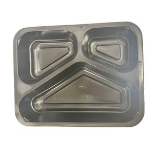 Picture 1 of Menubak 22.7cm x 17.8cm x 4cm 525/275/205ml 3vaks zwart pp